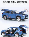 1:24 Scale RAV4 Camry Model Car Toy Metal Diecast Simulation Collection Sound & Light Vehicles Models Hobby Ornaments Gifts