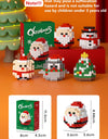 1 Piece Randomly Creative Christmas Series Building Blocks Santa Claus Tree Kawaii Damo Egg Bricks Model Toys For Xmas Gift