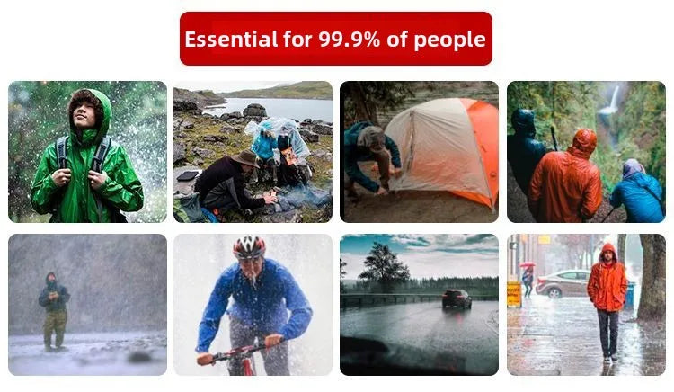 Tactical Waterproof Rain Poncho for Camping Hiking Cycling and Fishing