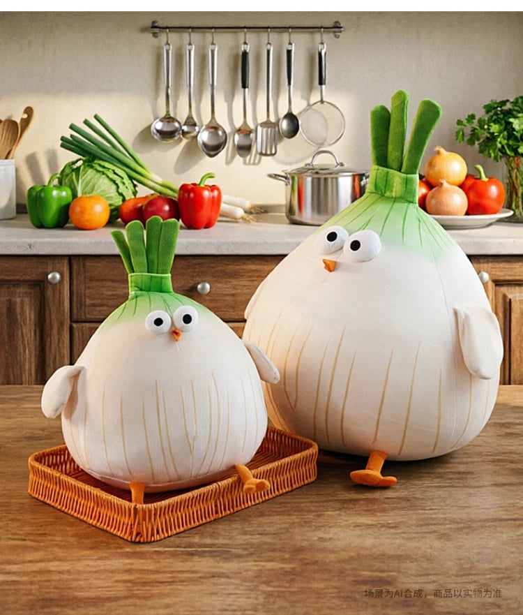 Creative Scallion Chicken Plush Toy Soft Stuffed Pillow