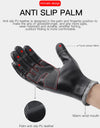 Winter Cycling Gloves Black PU Warm Water Windproof Touchscreen Gloves Skiing Snowboard Motorbike Gloves Men