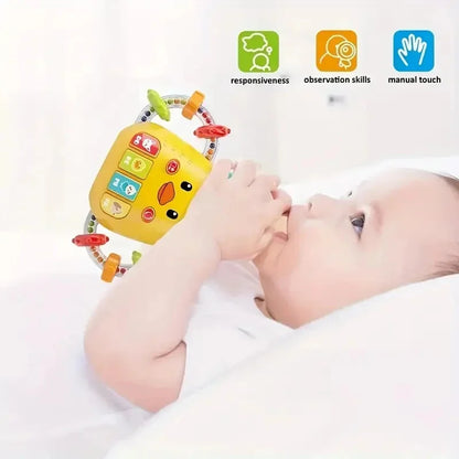 Montessori Baby Musical Feeding Bottle Toys Infant Grip Training Music Story Educational Toys for Boys Girls Toddler Gift