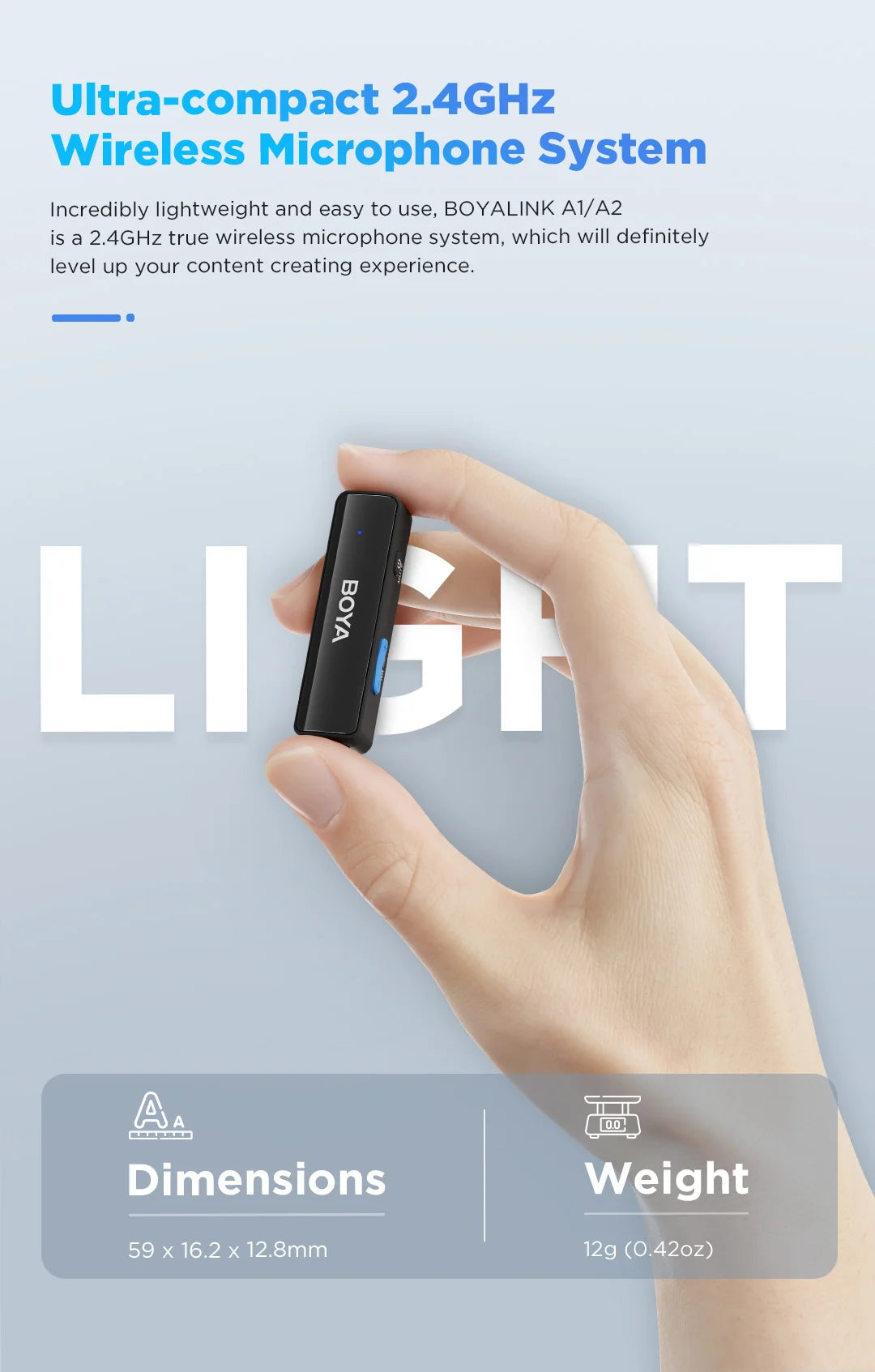 A Wireless Lavalier Microphone for iPhone 15/16 Series OPPO Samsung Xiaomi Go Pro SONY DSLR Cameras Vlog Recording