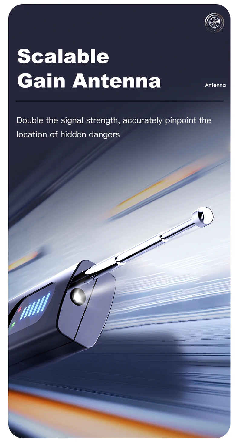 T18 hidden camera detector, camera detector, insect and hidden camera detector, RF signal scanner, home wireless charging, offic