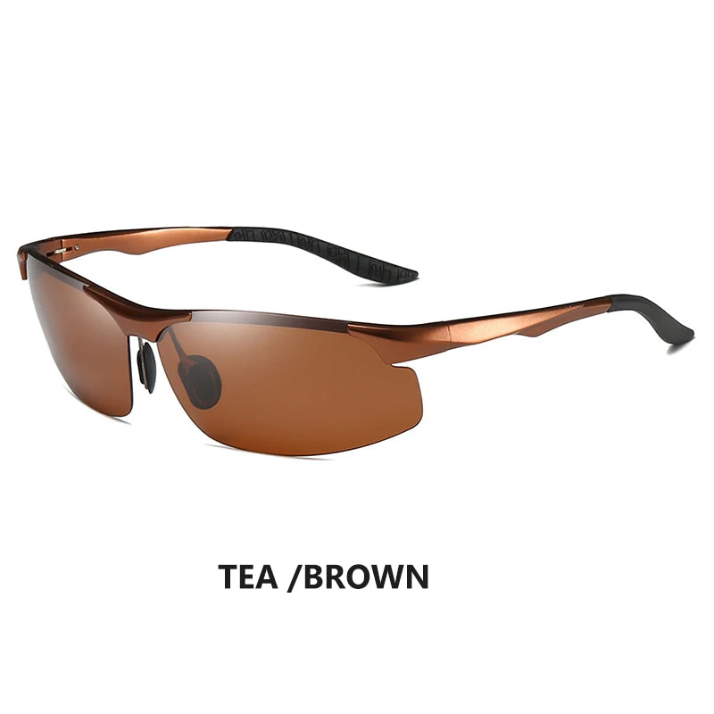 Aluminum Photochromic Polarized UV400 Mirror Driving Sunglasses for Men Women