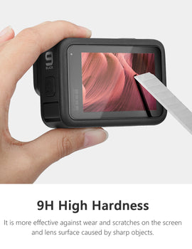 for Gopro Hero 12 11 10 9 Black Tempered Glass Screen Protector Lens Protective Film for Go pro 10 Camera Accessories