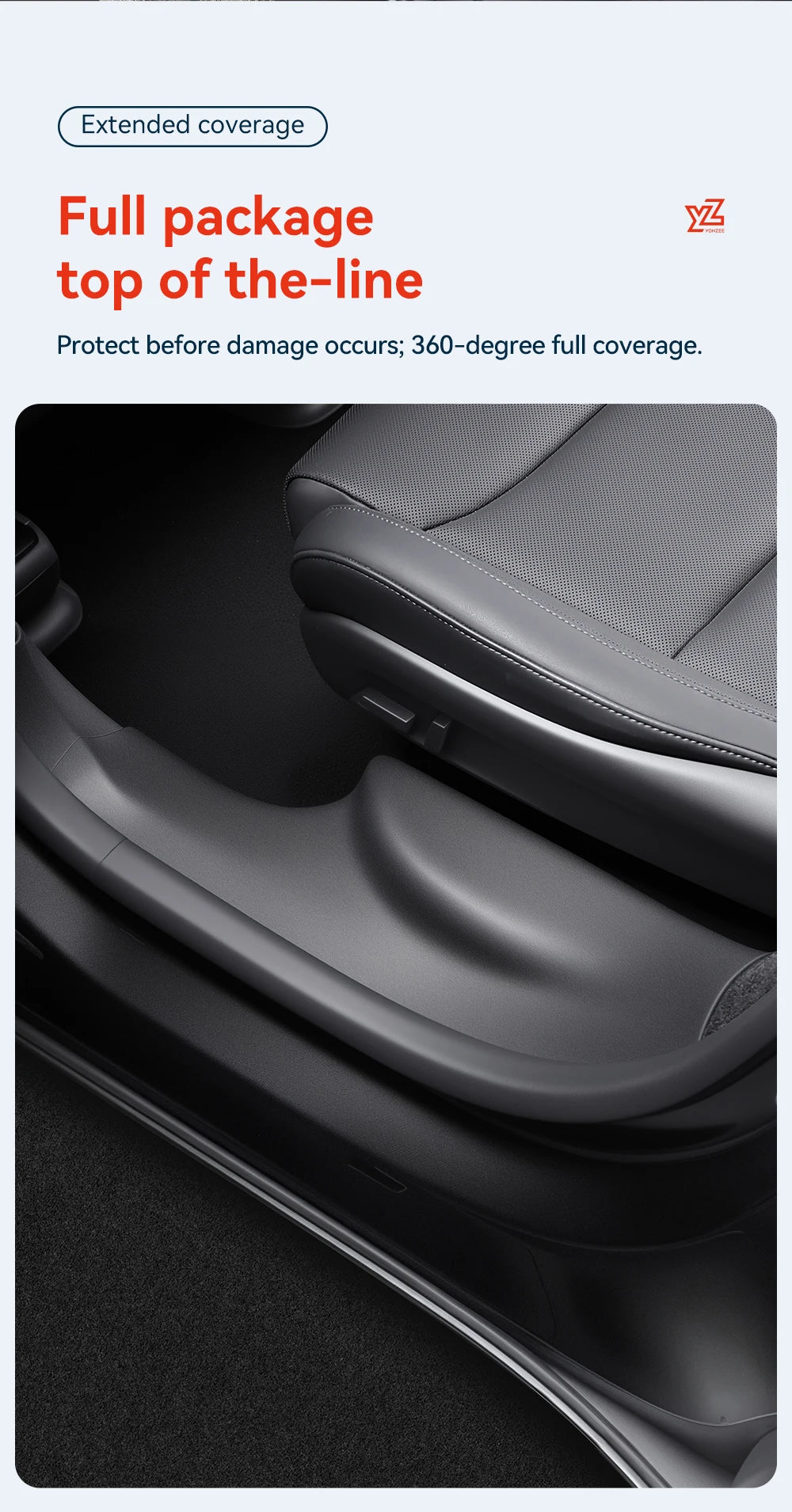 TPE Door Sill and A B Pillar Protector Set for Tesla Model YL 2026 Anti Kick Waterproof Threshold Guard