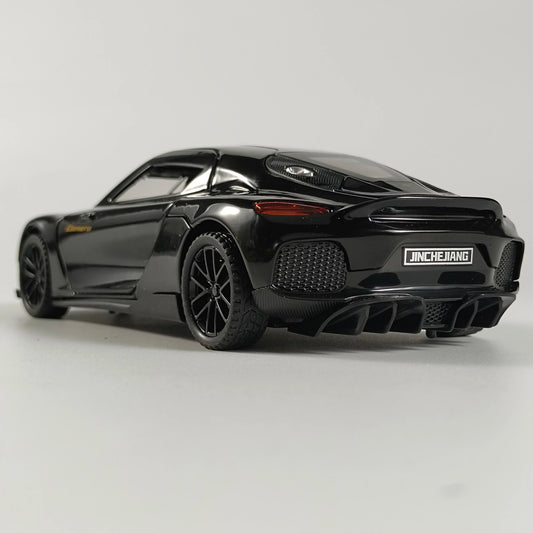 1:24 Gemera GT Sports Car Alloy Diecast Metal Model Sound Light Pull Back Toy Boys Simulation Car Model Ornament Present