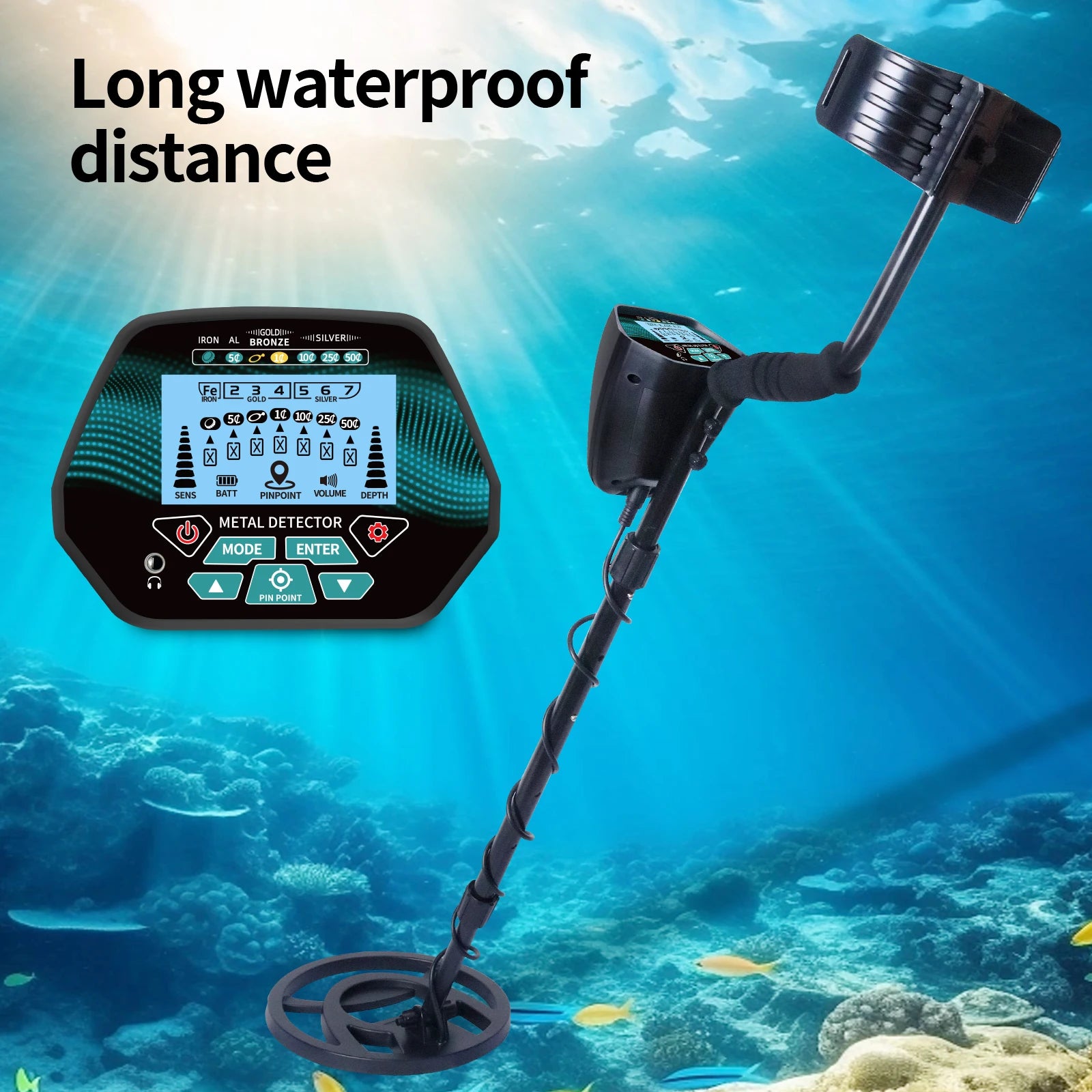 Underground Metal Detector GT620G High Sensitivity Liquid Crystal Professional Gold Hunter Circuit  Waterproof Coil
