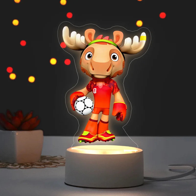 2026 Football Mascot Trophy LED Night Light Desktop Lamp Collectible Decoration
