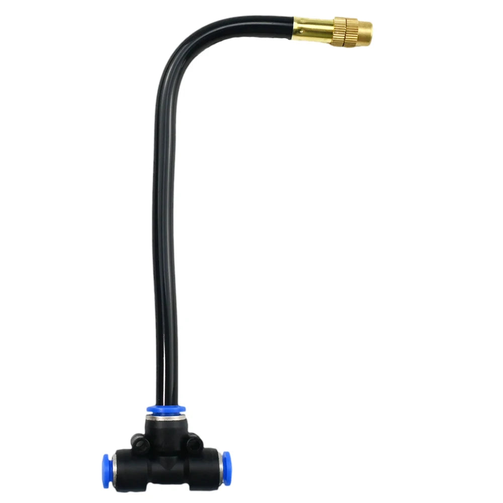 Free Bending Yellow Copper Mist Nozzle 8mm Straight Push Lock Joint Garden Watering Humidification Sprayer