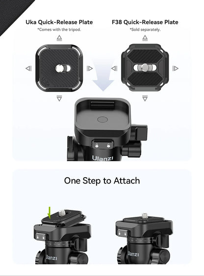 One-click Quick Release Tripod Uka Tripod Top Handle Grip for Camera Netting bracket with a Hidden Hook 180° Tilt