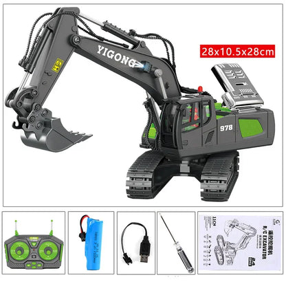 RC Remote Control Toys Cars Excavator Bulldozer Dump Truck 2.4G High Tech Vehicle Engineering Cars Model For Boys Birthday Gifts