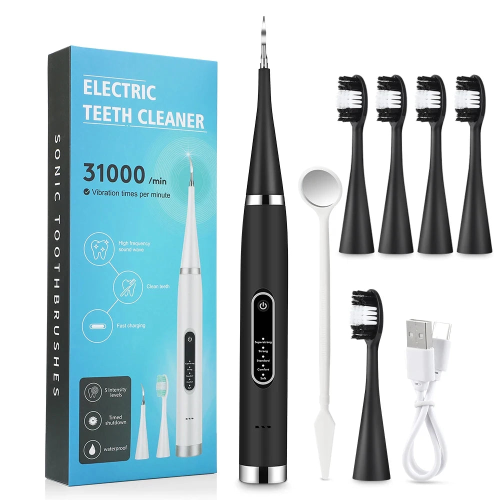 Electric Teeth Whitening Dental Calculus Scaler Plaque Coffee Stain Tartar Removal High Frequency Sonic Toothbrush Teeth Cleaner