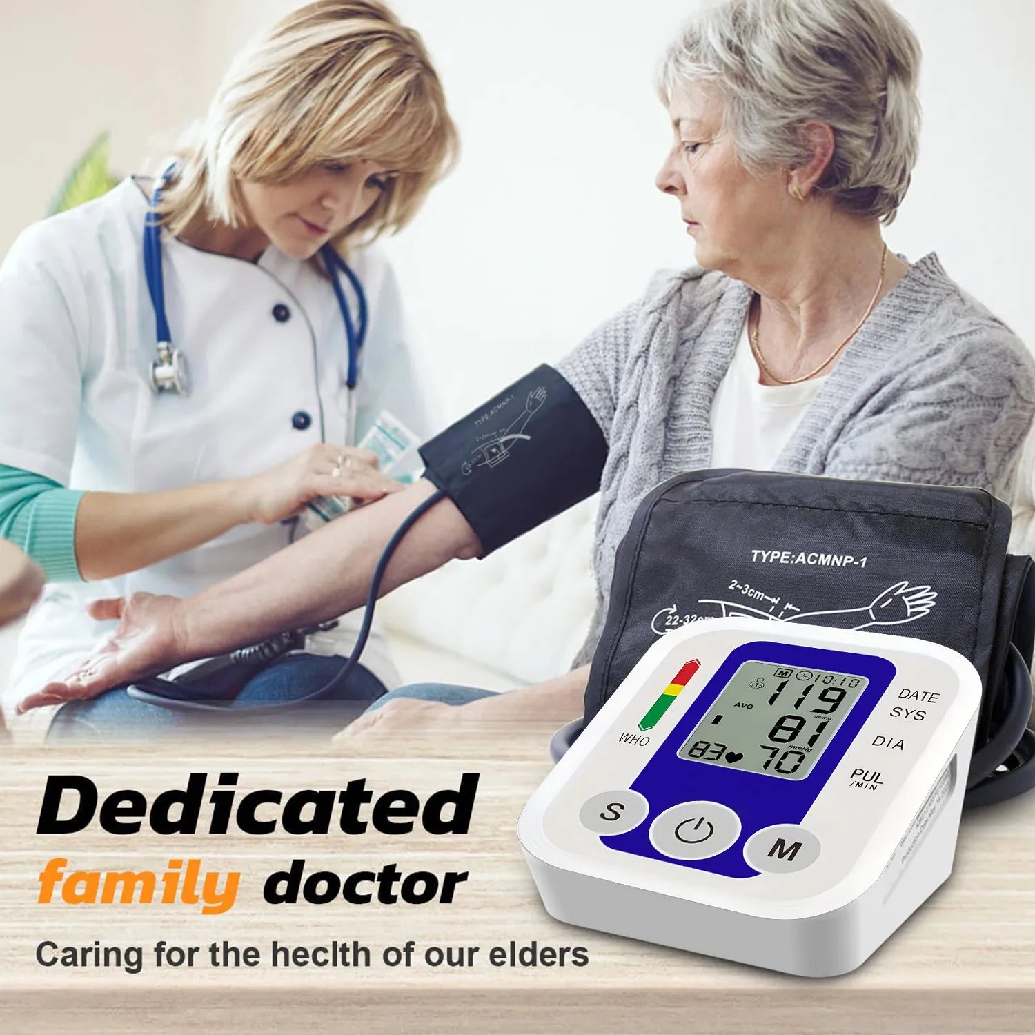 USB Digital Sphygmomanometer Medical Health Detector Home Upper Arm Blood Pressure Measur Adult kid Pulse Monitor