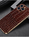 Genuine Leather Phone Case for iPhone 16 15 Pro Max 14promax Luxury Soft Edges Shockproof Camera Protection Cover