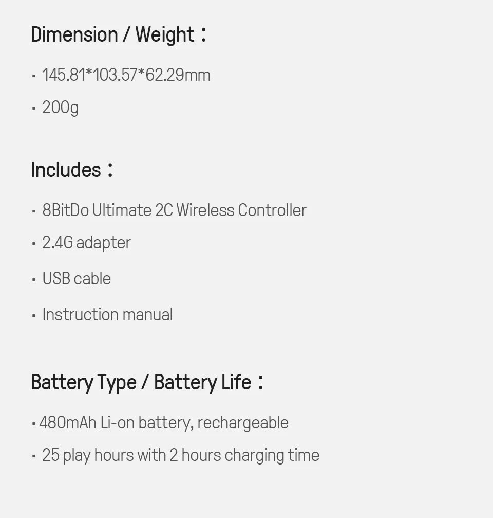 Wireless Gaming Controller with Hall Effect Joysticks and Triggers for PC and Android