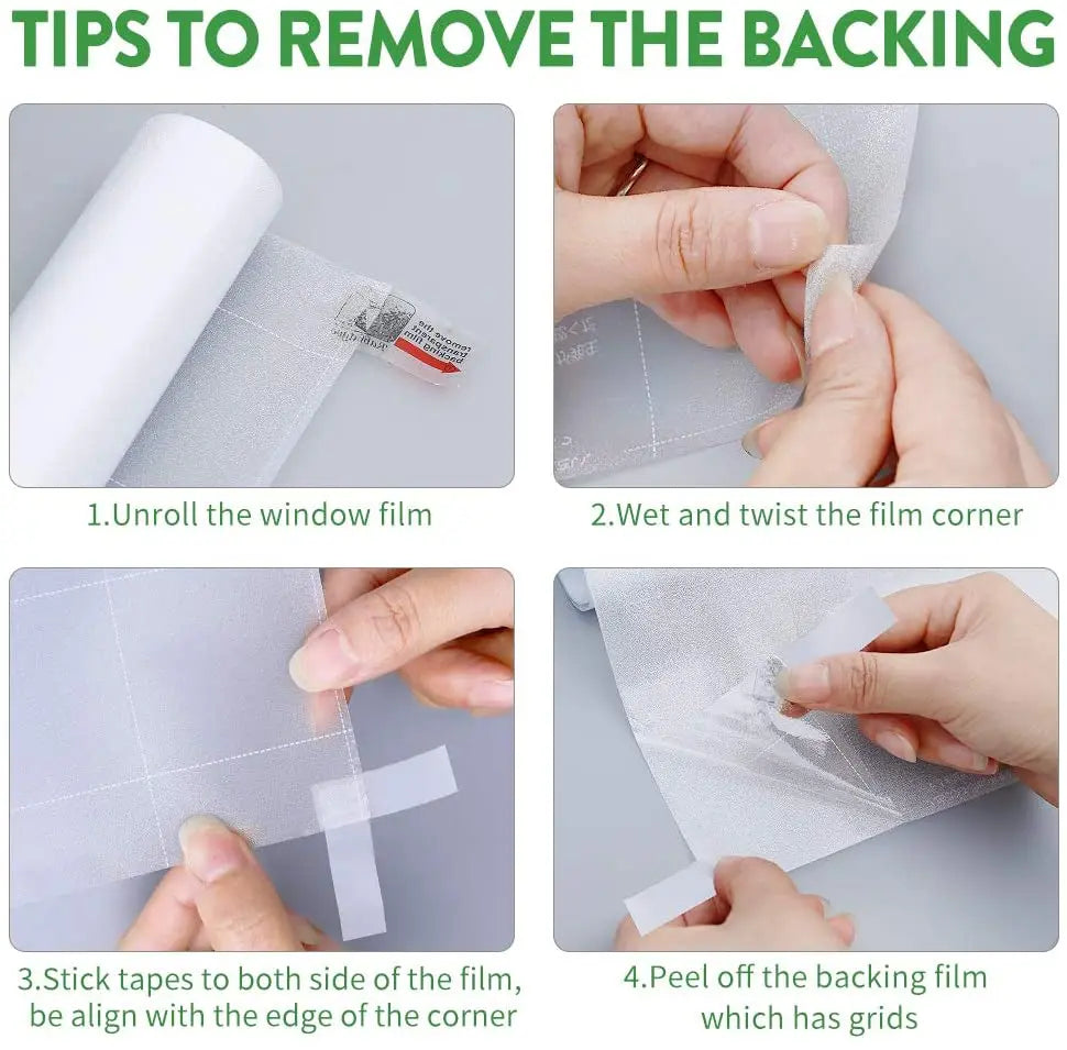 Frosted Window Film Privacy Opaque Non Adhesive Static Glass Stickers for Home Bedroom Bathroom Matte Thermal Windows Rolls