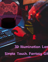 Night Lamp Touch 7 Color Dimmable Game Handle 3D Acrylic Illusion Ambiance Creative Table Lamp Bedroom Home Decorative Lights