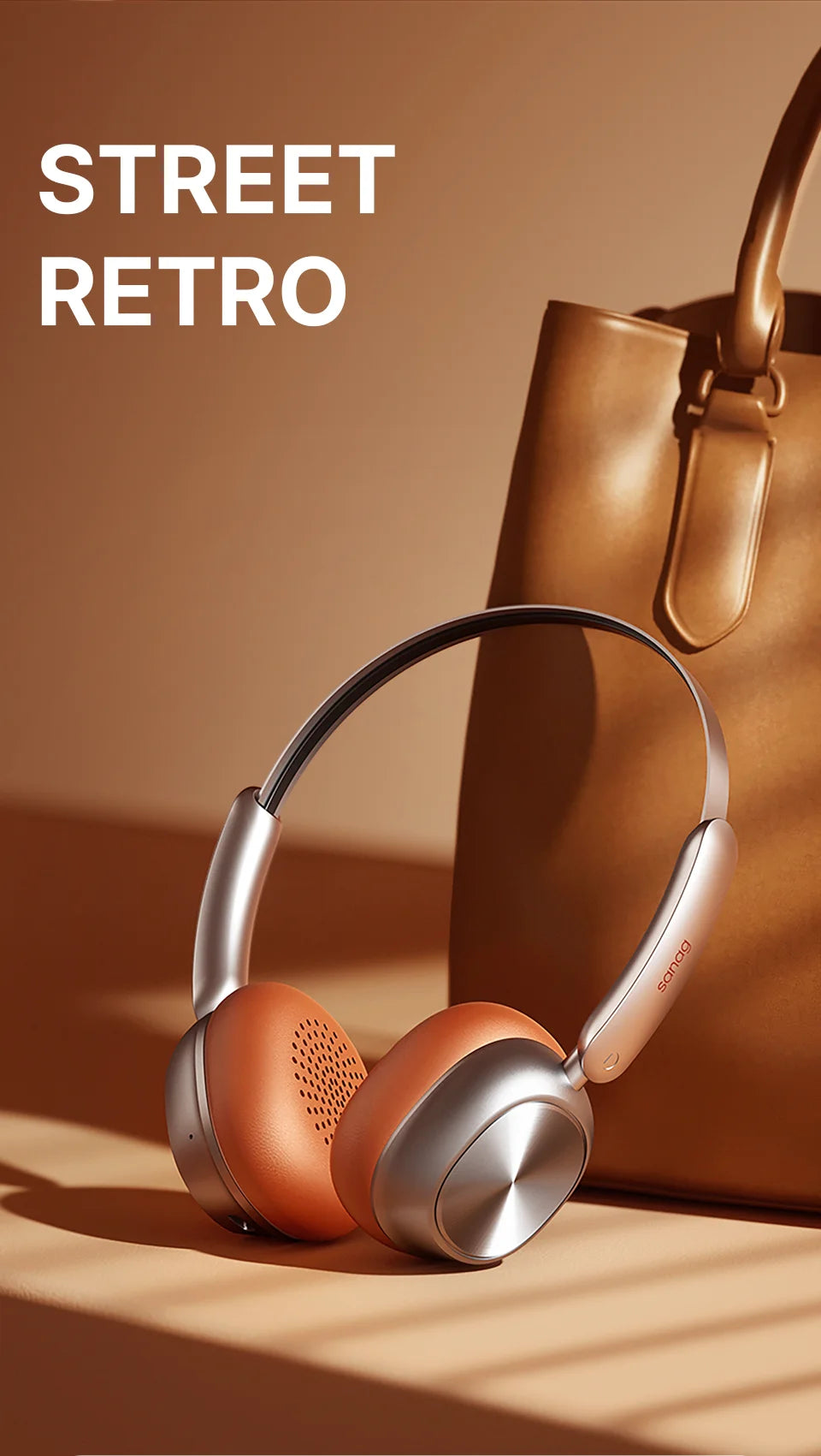 D20S Retro Headband Headphones Bluetooth 5.4 Sport Earbuds HiFi Sound Noise Cancelling Headband Earphones for Running