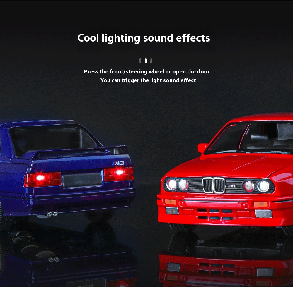 1:24 M3 E30 IM Alloy Miniature Car Diecast Metal Model Collection Hobbies Birthday Present With Friend Decoration Classic Car GT