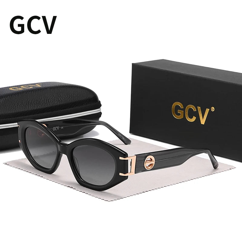 Cat Eye Acetate Polarized UV400 Avant-Garde Fashion Sunglasses for Women Luxury Party Eyewear