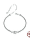 0.5CT Sparkling Moissanite Simple Knitted Mesh Bracelets Women 925 Silver Lab Diamond moissanite Wrist
