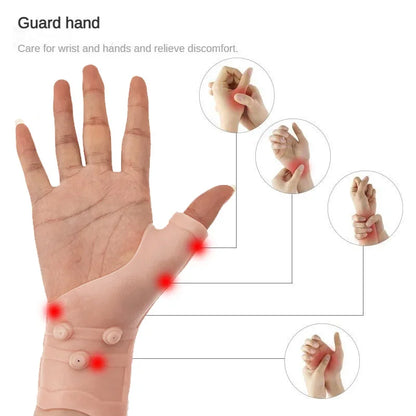 Magnetic Therapy Wrist Hand Thumb Support Gloves Silicone Gel Arthritis Pressure Corrector Massage Pain Relief Gloves