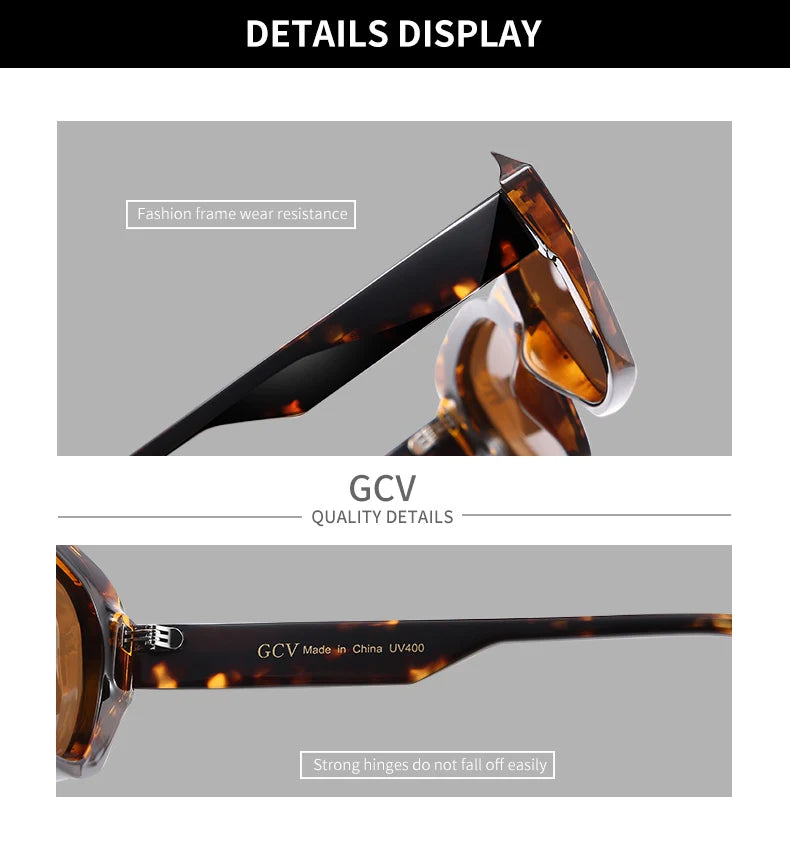 Cat Eye Acetate Polarized UV400 Fashion Sunglasses for Women Luxury Party Eyewear