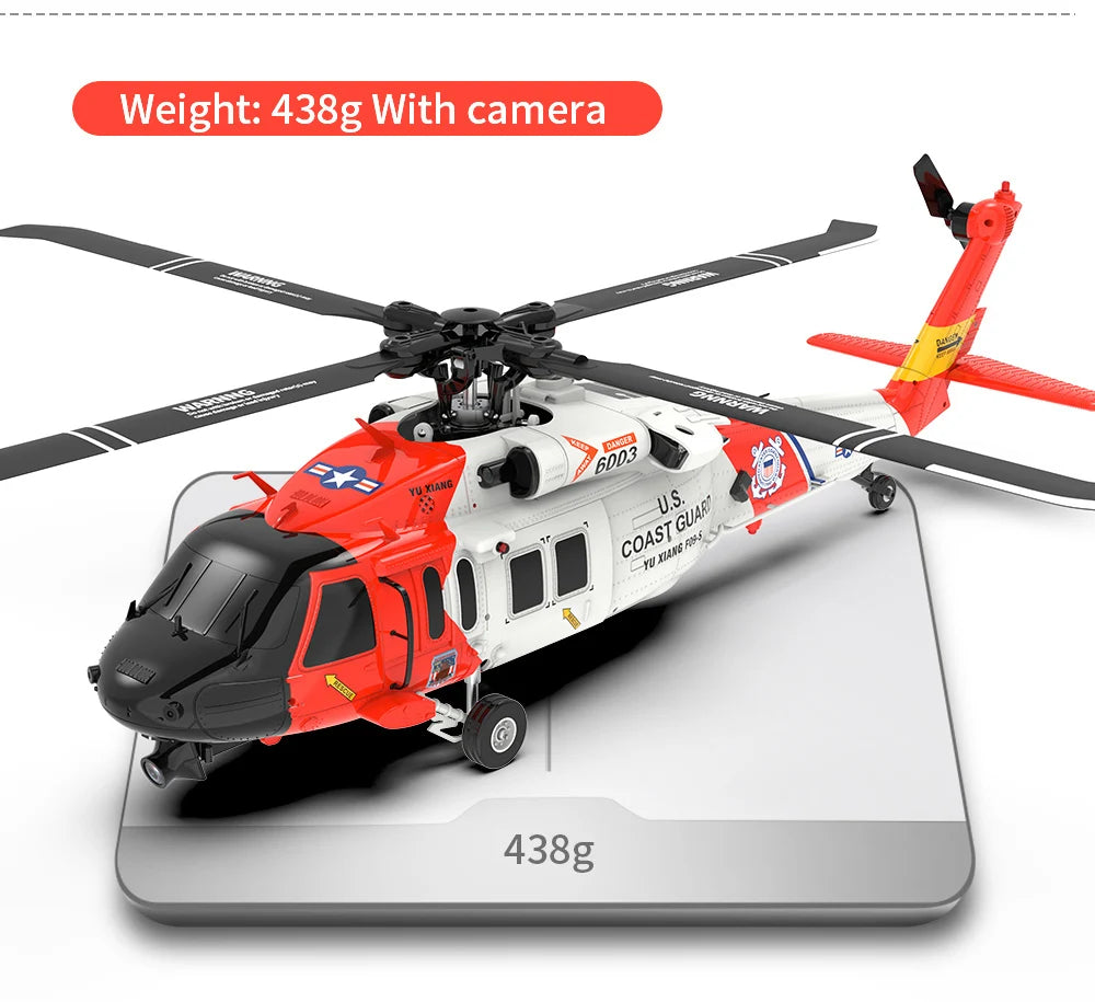 UH60 Black Hawk F09S GPS Remote Control Helicopter Six Channel Rescue Model