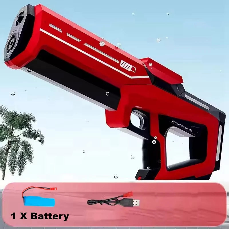Full Automatic Electric Water Gun 43cm Portable Rechargeable Water Blaster for Outdoor Activities