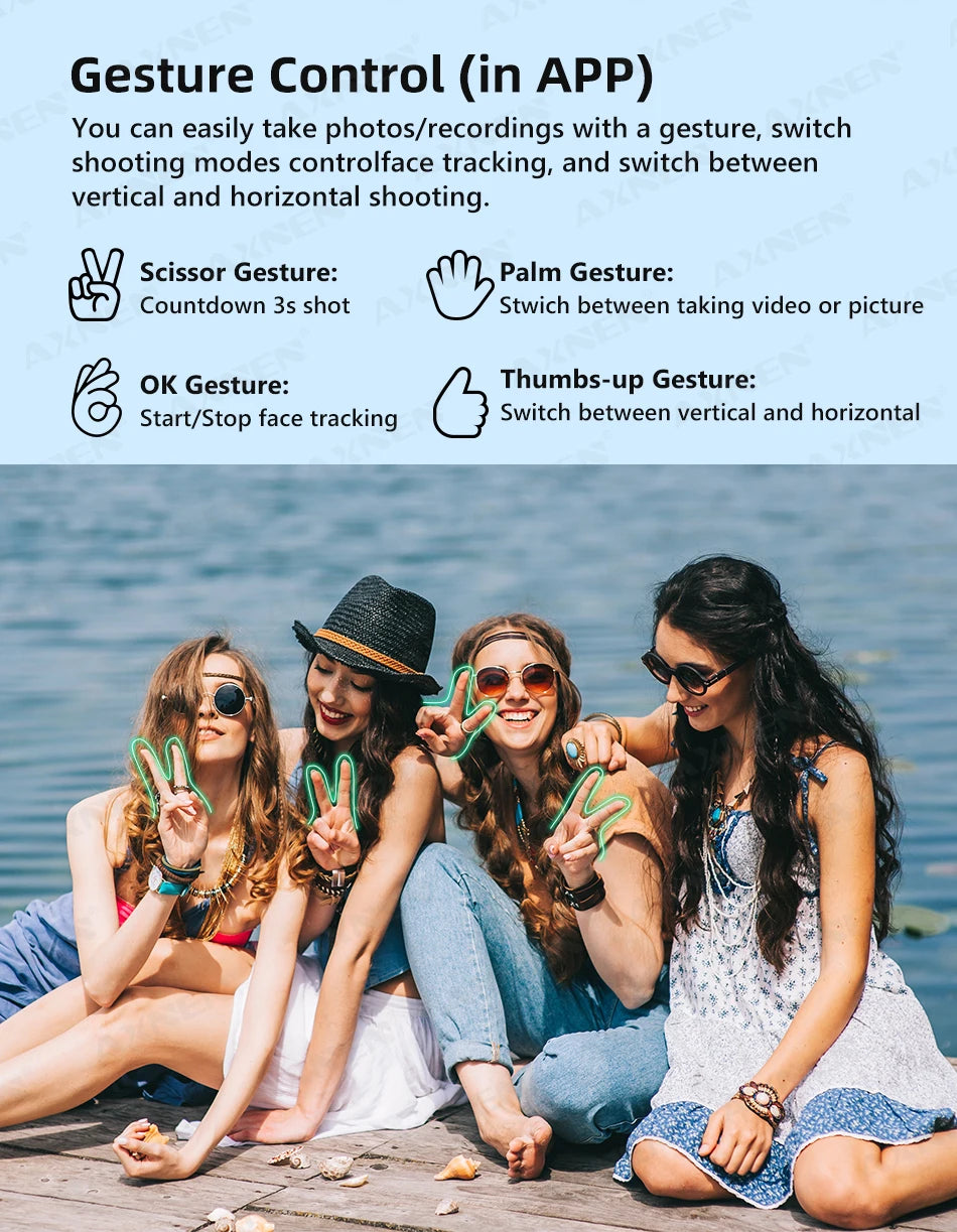 HQ6 3-Axis Gimbal Handheld Stabilizer for Cellphone, with Fill Light, Face Tracking, for iPhone Android Video Recording