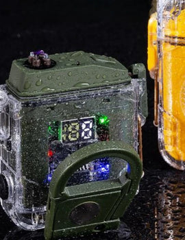 Anti-stress Windproof Waterproof Arc USB Fast Charging Lighter Endurance Outdoor Sports Exclusive LED Display Lighter