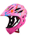 Adjustable Breathable  Bike Helmets  Lightweight Full Face Bicycle Helmet with LED Light 16 Openings for 46-54cm Head
