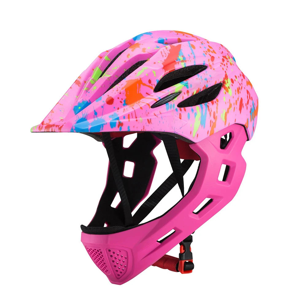 Adjustable Breathable  Bike Helmets  Lightweight Full Face Bicycle Helmet with LED Light 16 Openings for 46-54cm Head