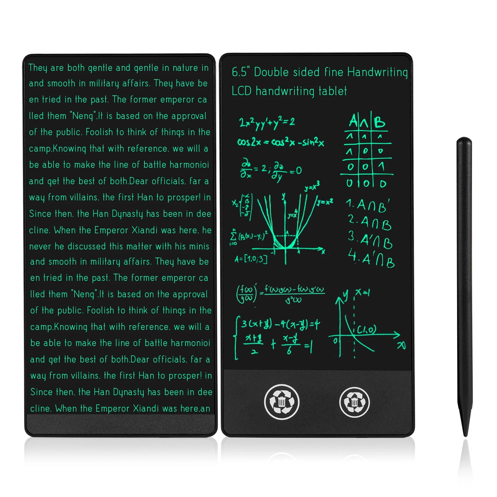 6.5-inch Screen Superfine Handwriting LCD Writing Board Meeting megnetic Single/Double Sided Pad Liquid Drawings Tablet