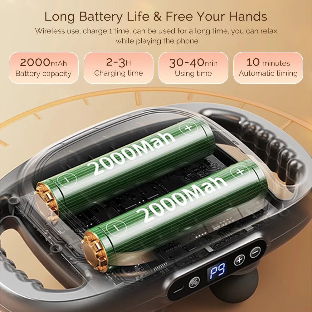 12-Head Fascia  High Frequency Vibration Body Massage  Back Massager Waist Massager Neck Shoulder Thigh Fascia masajeador