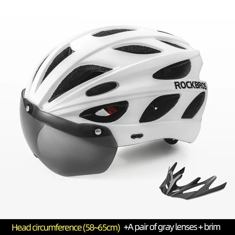 Bicycle Helmet Large Head 58-65cm MTB Road Bike Helmet Breathable Integrally-mold Safety Riding Cycling Goggles Helmet