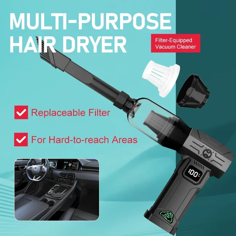 1310000RPM Turbo jet Air Blower Cordless Compressed Air Duster Ultra-Powerful Airflow (5 Adjustable Speeds)  Vacuum Cleaner