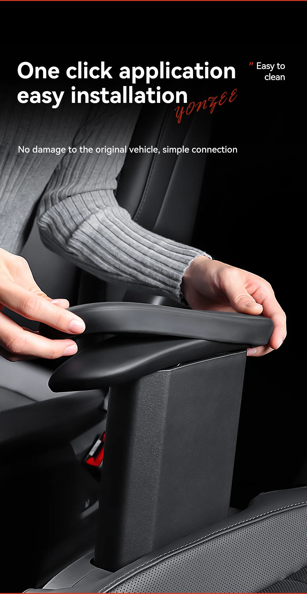 Silicone Armrest Protector Cover for Tesla Model YL Second Row Handrail