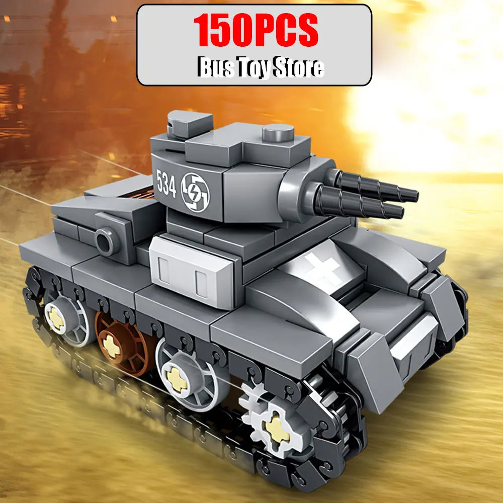 BMPT Terminator Tank KV-2 T-34 Tiger I WW2 Military Classic Model Building Blocks Bricks Boy  Toys for Christmas Gifts