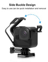 for GoPro Hero11 Black Mini PC Plastic Border Frame with Buckle Basic Mount & Screw for Gopro Sports Action Cameras