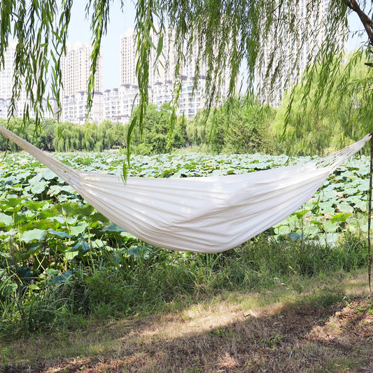 Outdoor Indoor Canvas Single Hammock Outdoor Camping Indoor Swing Thickened Solid Color Hammock