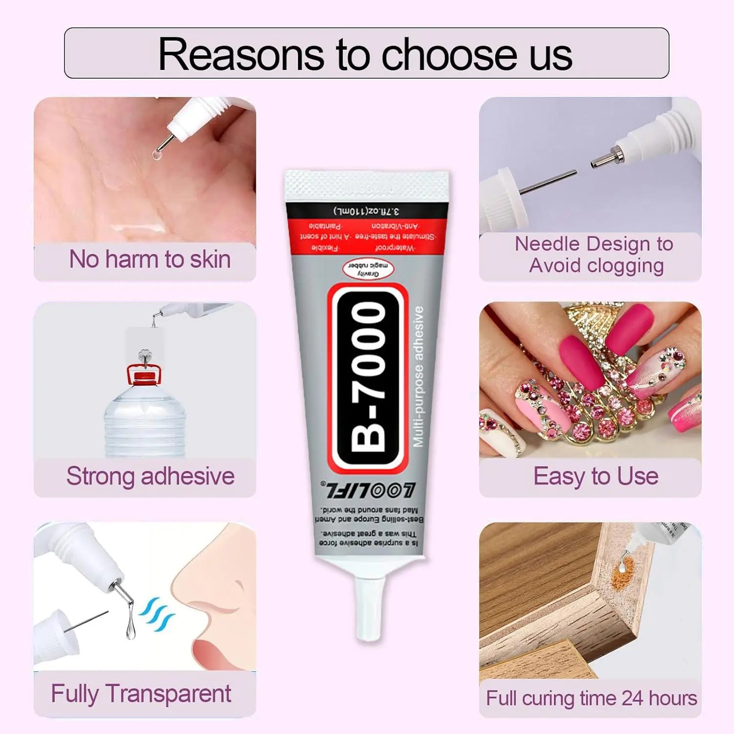 Glue, mobile phone screen glue, suitable for jewellery, house building models, dried flowers, wooden frames, fabrics, cardboard, woolen materials, universal crafts creative soft glue, anti-clogging design , 110ml