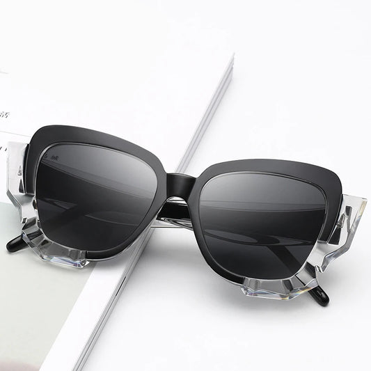 Trend Women Irregular Frame All-match Fashion Sunglasses Metal Hinge Electroplating Technology