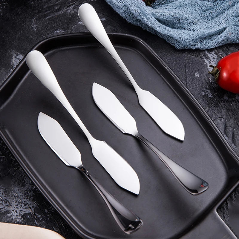 304 Stainless Steel Butter Knife Kitchen Cheese Knife Silver Color Dessert Tools Jam Spreader Utensil Cutlery Kichen Cheese Tool