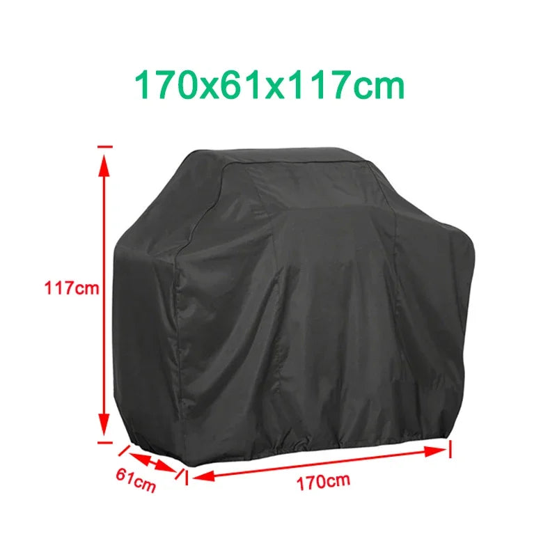BBQ Grill Cover Waterproof Heavy Duty 190T/210D Anti-Dust Barbecue Protector with Storage Bag