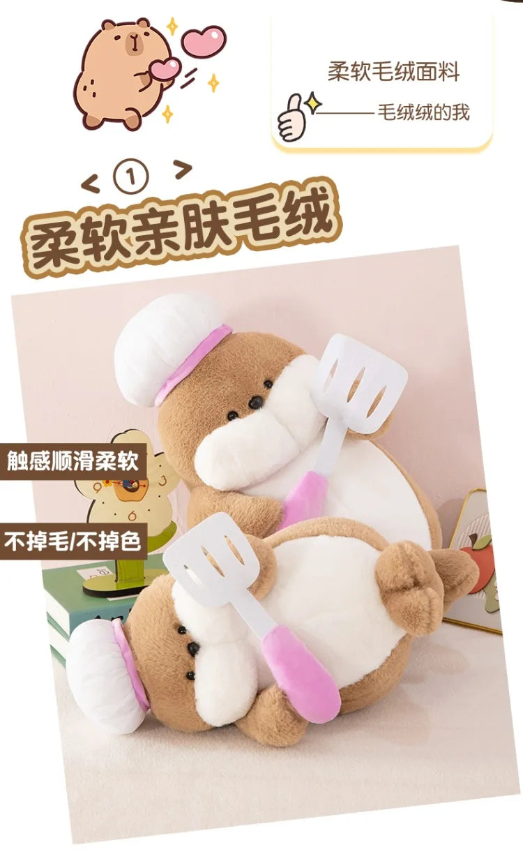 50cm Kawaii Plush Toy Stuffed Doll Anime Chef Seal Cute Large Animal Doll Kids Birthday Gift for Children Plushie Toy