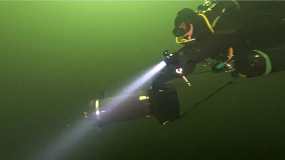 12W Diving Flashlight Rechargeable Underwater LED Torch