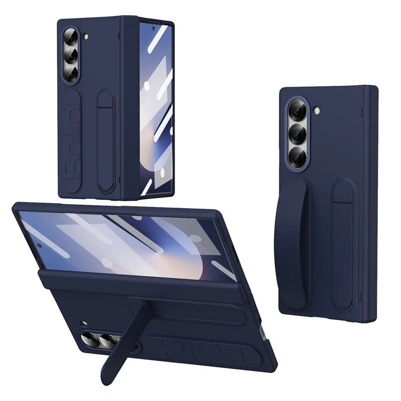 For Samsung Galaxy Z Fold 6 3 4 5  Hinge Case Armor Shockproof Full Screen Protector Tempered Glass Folding Cover
